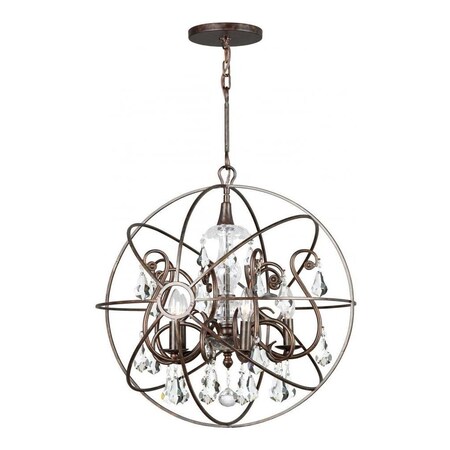 Crystorama Five Light English Bronze Up Chandelier 9026-EB-CL-MWP